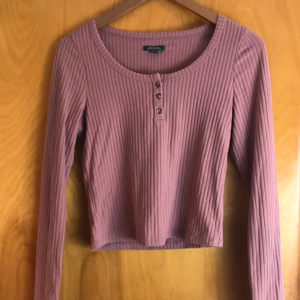Long sleeve rubbed crop top